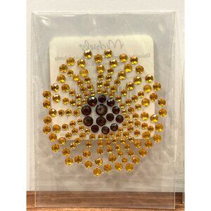 Michaels Rhinestone Sticker Sheet yellow brown jewel gem bling embellishment